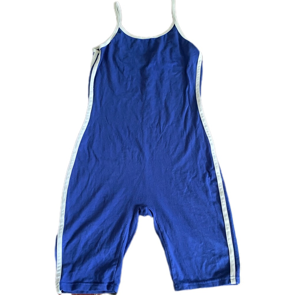 2 for $10 or 3 for $12
- Blue Sleeveless Jumpsuit with White Trim